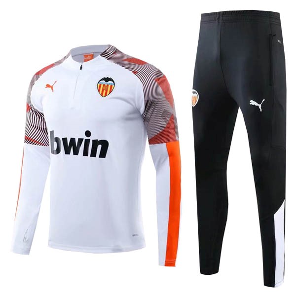 Chandal Del Valencia 2019-2020 Blanco Negro